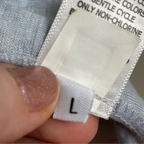 Women's One World Large Boho 3/4 bubble sleeve blouse blue green art to wear - Picture 6 of 12